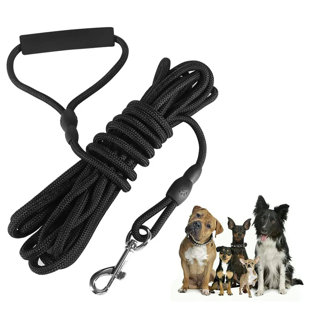 Dog Check Cord 5M 10M Leash Floatable Extra Long Pet Dog Training Rope with Soft Handle for Camping Playing Backyard Beach Lake