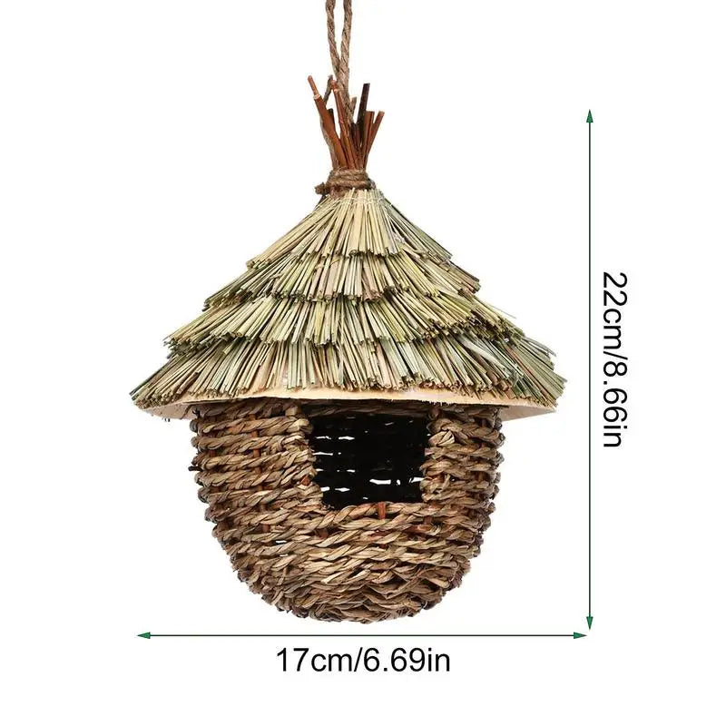 Creative Handmade Grass Hummingbird Houses, Yard Decoration, Nesting for Home, Patio, Porch, Tree, Courtyard, Yard