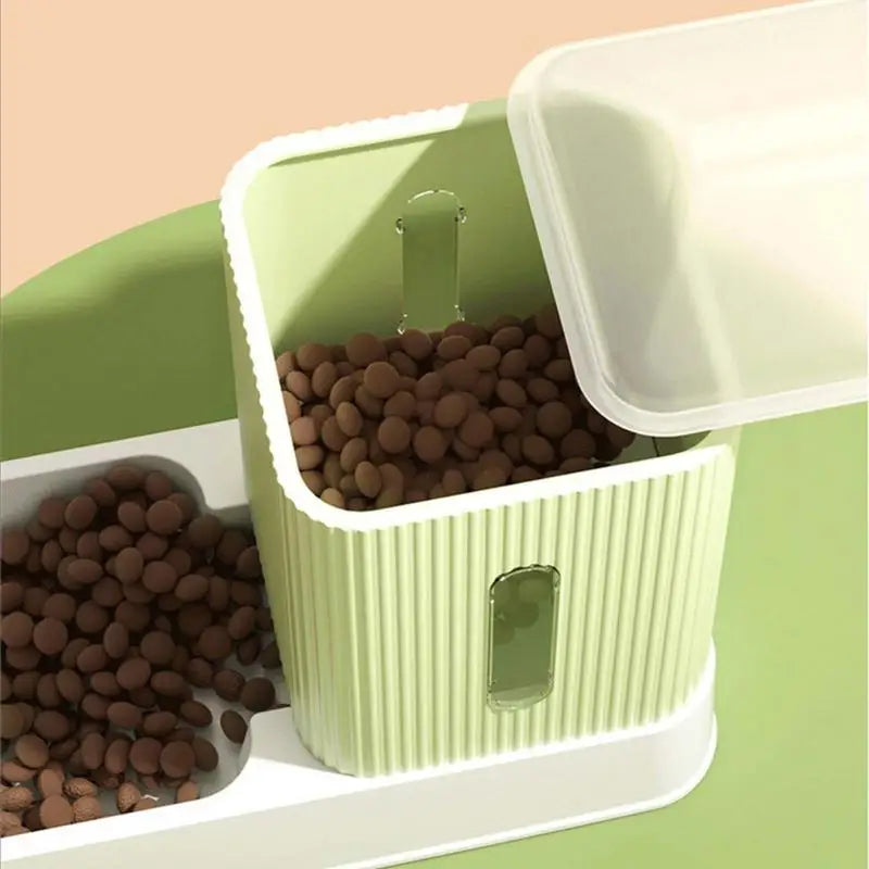 Cat Automatic Feeder Water And Food Dispenser For Pets Transparent Large Capacity Dogs Feeder Supplies Water Dispenser Pet