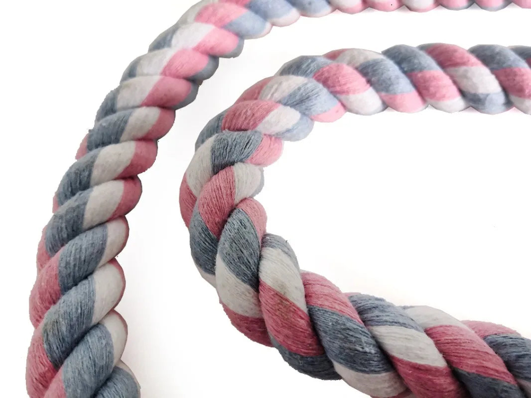 Pet Bird Bite Toys Parrot Color Cotton Rope Toys Elastic Parrot Climbing Toys Sturdy Bird Swing Harness Cage Pet Toy Swing Stand