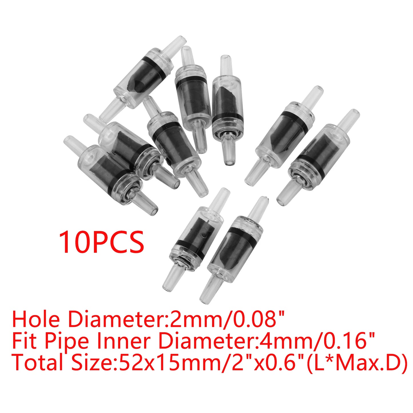UXCELL Aquarium Air Pump Non-Return Check Valve CO2 Fish Tank One Way Oxygen Pump Hose Tracheal Check Valve Pipe Accessories