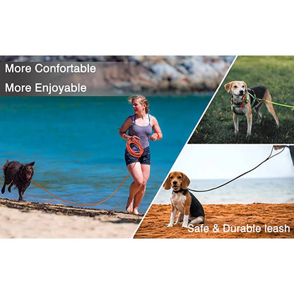 Dog Leash Waterproof Training Recall Long PVC Pet Leashes 5FT 10 FT 20FT 30FT Great for Training Beach Yard Play