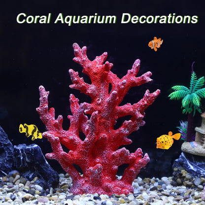 UXCELL Artificial Coral Decorations Fish Tank Coral for Aquarium Resin Coral Ornaments Simulation Undersea Water Plants