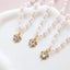 Pearl Chain Accessories for Cats Zircon Heart Pet Products Small Medium Puppy Neck Wear Wedding Birthday Gift Pet Dog Collar