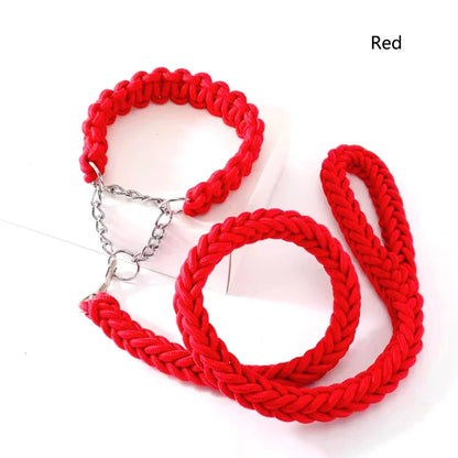 130cm Super Strong Coarse Nylon Dog leash Army Green Canvas Double Row Adjustable Dogs Collars For Medium Large Dogs Leashes Set