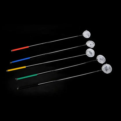 18-53CM 3D Aquarium Fish Tank Retractable Catch Net Stainless Steel Rod Fishing Round Square Pocket Shrimp Catching Nets