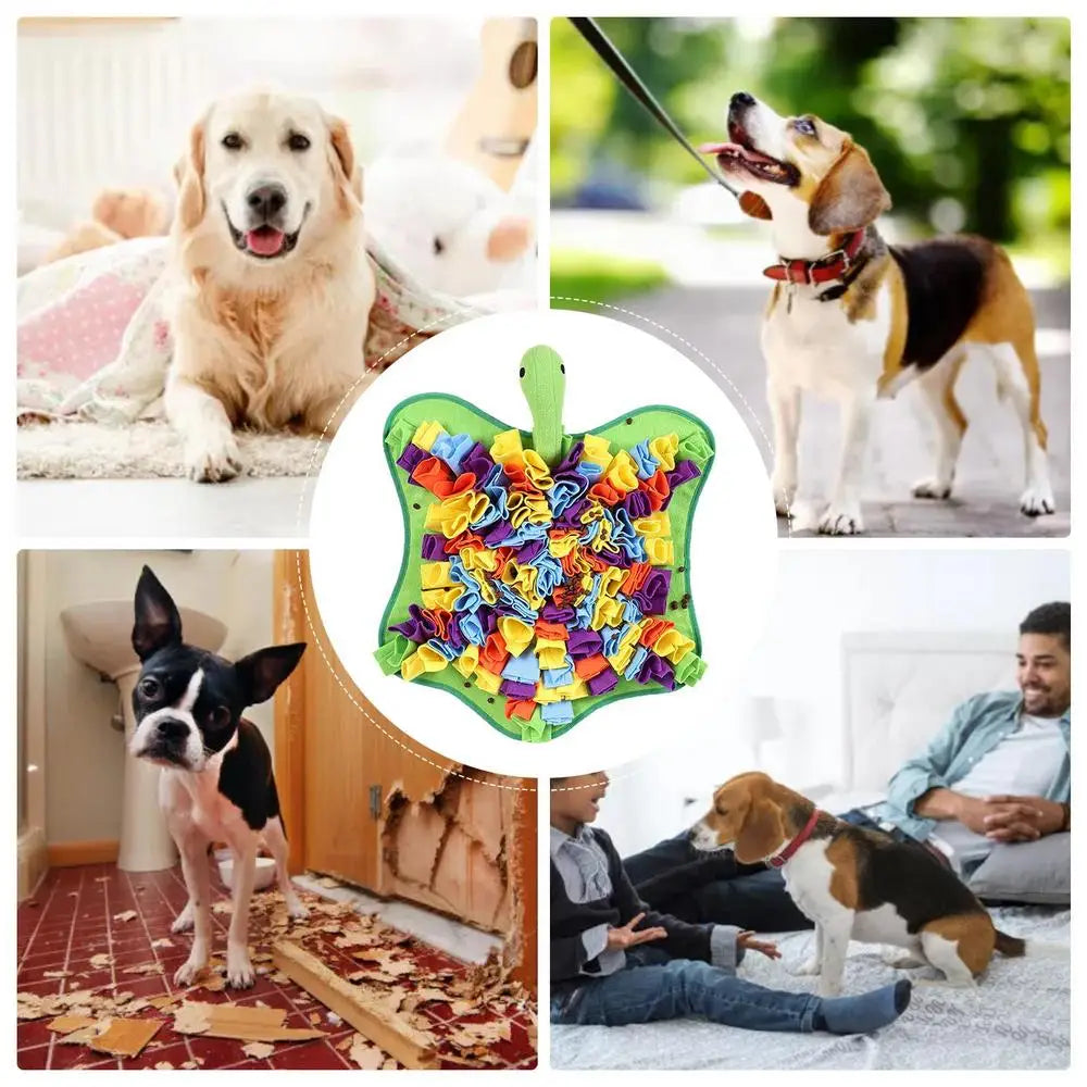 Pet Snuffle Mat Dog Foraging Mats in Turtle Shape Enrichment Toys Puppy Dog Feeding Mat  Treat Dispenser Slow Feeding Blanket