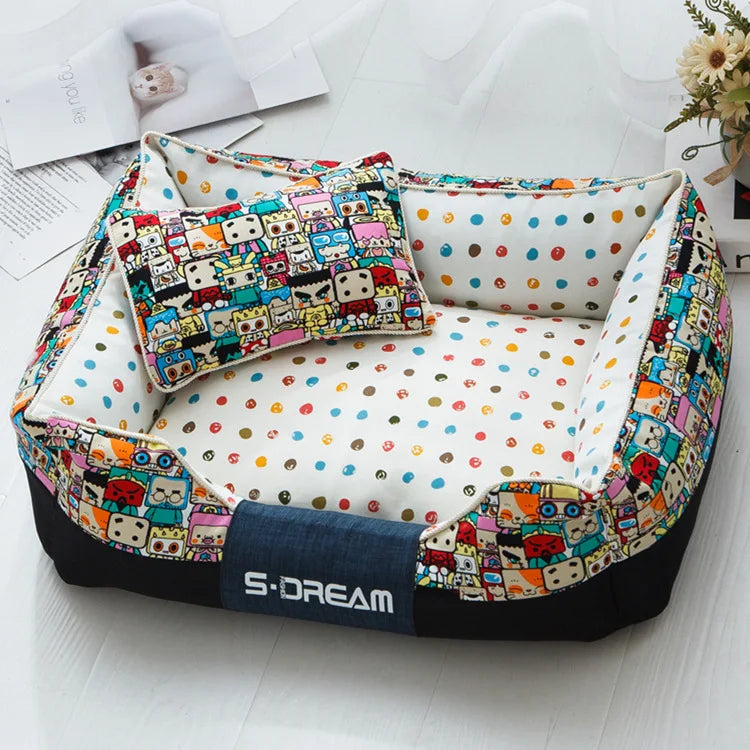 Kennel cat litter can be dismantled and washed in winter, golden retriever teddy large dog and dog mat, four-season universal