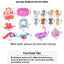 8pcs/set Cute Dog Pet Basket Family Toys Dog Doll Set Dog Cage Toys Scene Playing Toys Christmas Decoration Gifts