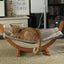 Cat Bed Elevated Cat Hammock Wooden Frame with Cushion for Cats Rest and Sleep Comfortable Indoor Cat Supplies Pet Furniture