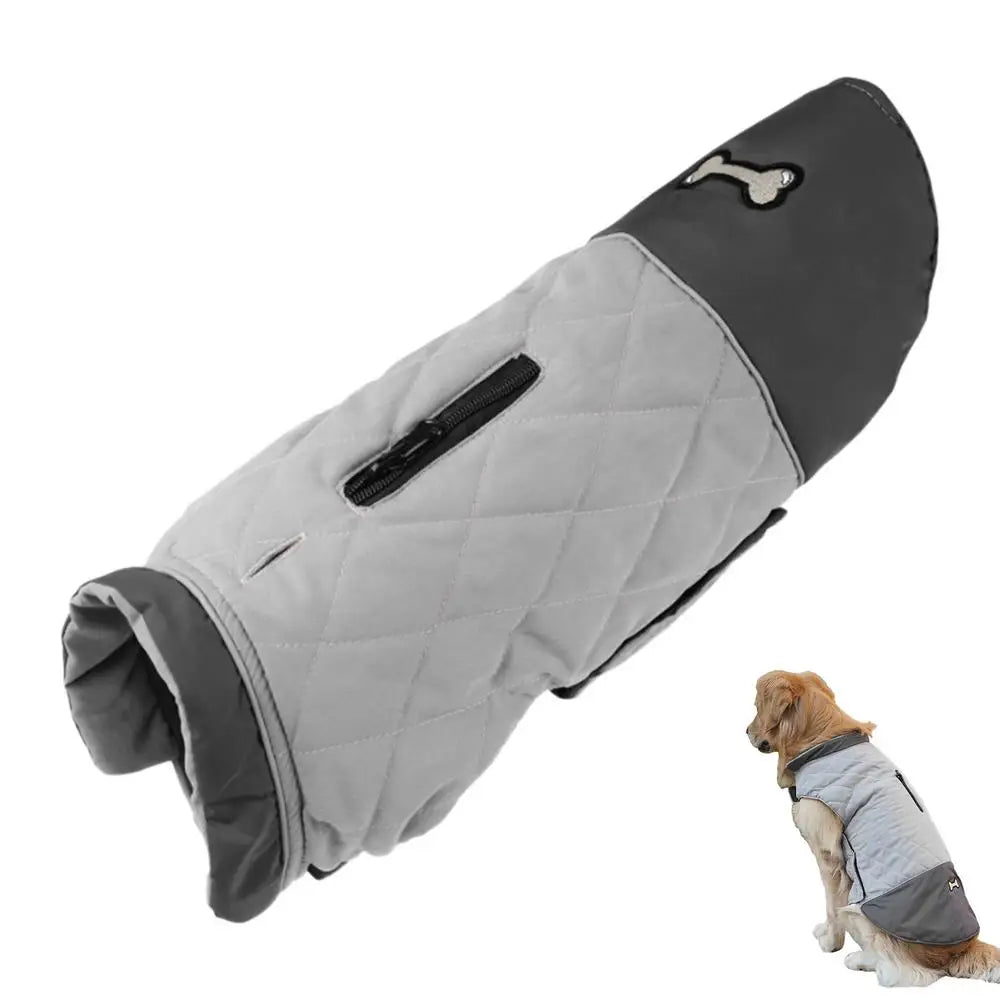 Warm Dog Pullover Waterproof Pullover Reflective Dog Coat Large Dog Warm Keeping Apparel For Cold Days For Camping Courtyard