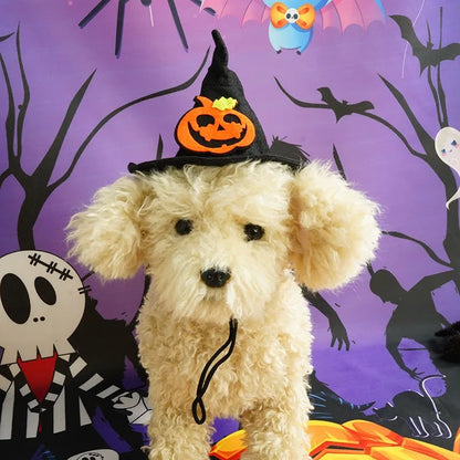 Wizard Hat for Pet Dogs Soft Polyester Lightweight Halloween Cosplay Chihuahua Cat Accessories Animal Pumpkin Bat Pet Products
