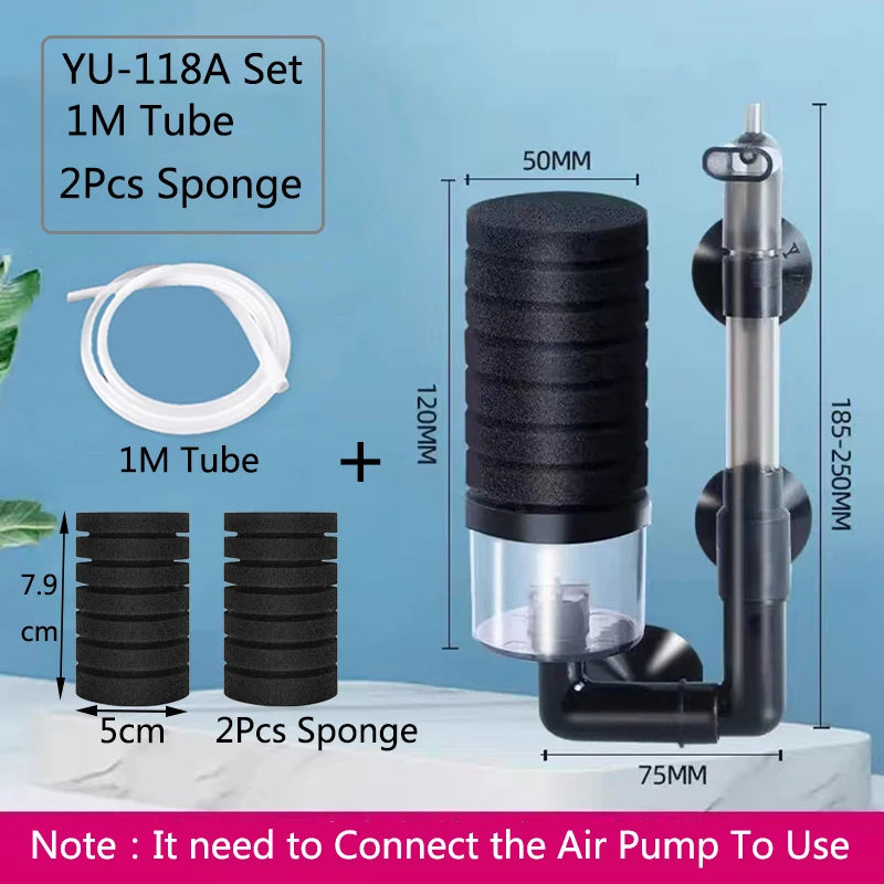 Aquarium Spong Filter for Aquarium Fish Tank Air Pump Skimmer Biochemical Sponge Filter Aquarium Bio Filters Filtro Aquario New