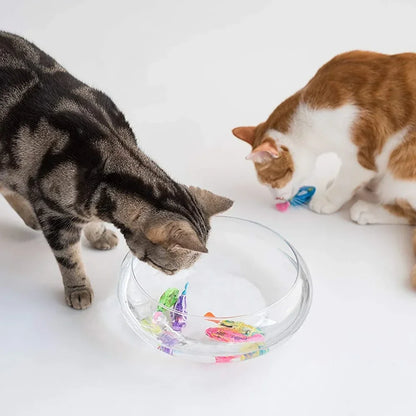 Pet Cat Toy LED Interactive Swimming Robot Fish Toy for Cat Glowing Electric Fish Toy to Stimulate Pet's Hunter Instincts