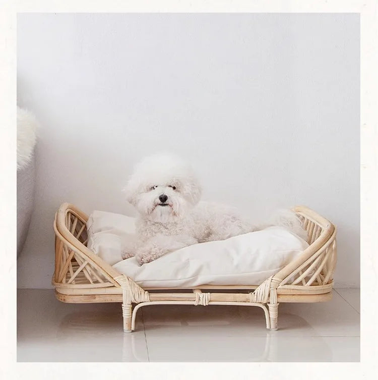 Dog bed universal cat litter pet bed rattan dog bed rattan kennels medium and small dogs winter and summer pet litter