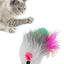 Pet Durable Colorful Feather Mimi Favorite Fur Mouse Tumbler Kitten Cat Toys Play Balls For Catch Cats Supplies 2PCS
