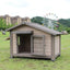 Outdoor Solid Wood Sunscreen Rain Protection Dog House Kennel Large Medium-sized Dog Courtyard Villa Universa
