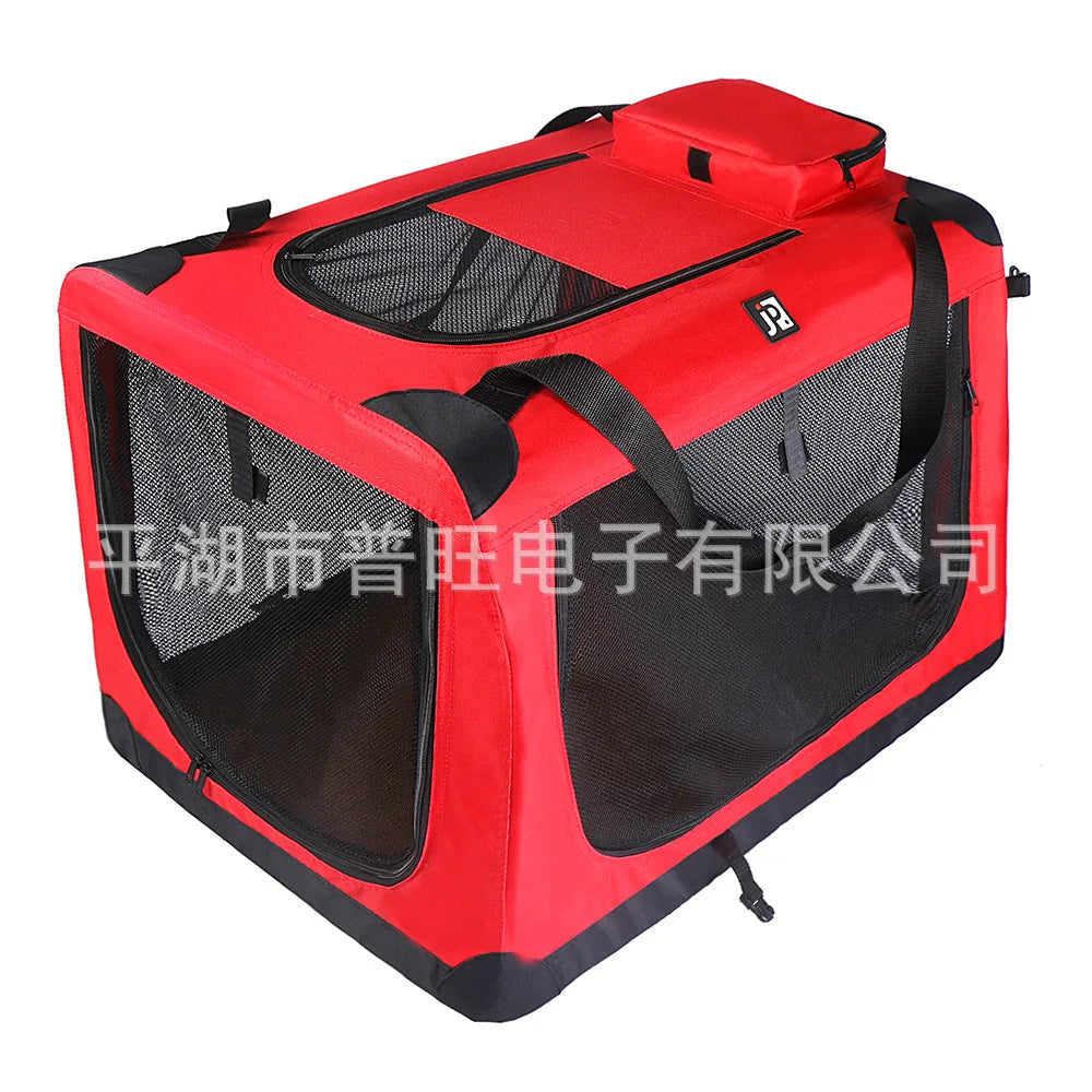 Direct sales pet folding cage portable car dog cage pet bag  kennel outdoor travel