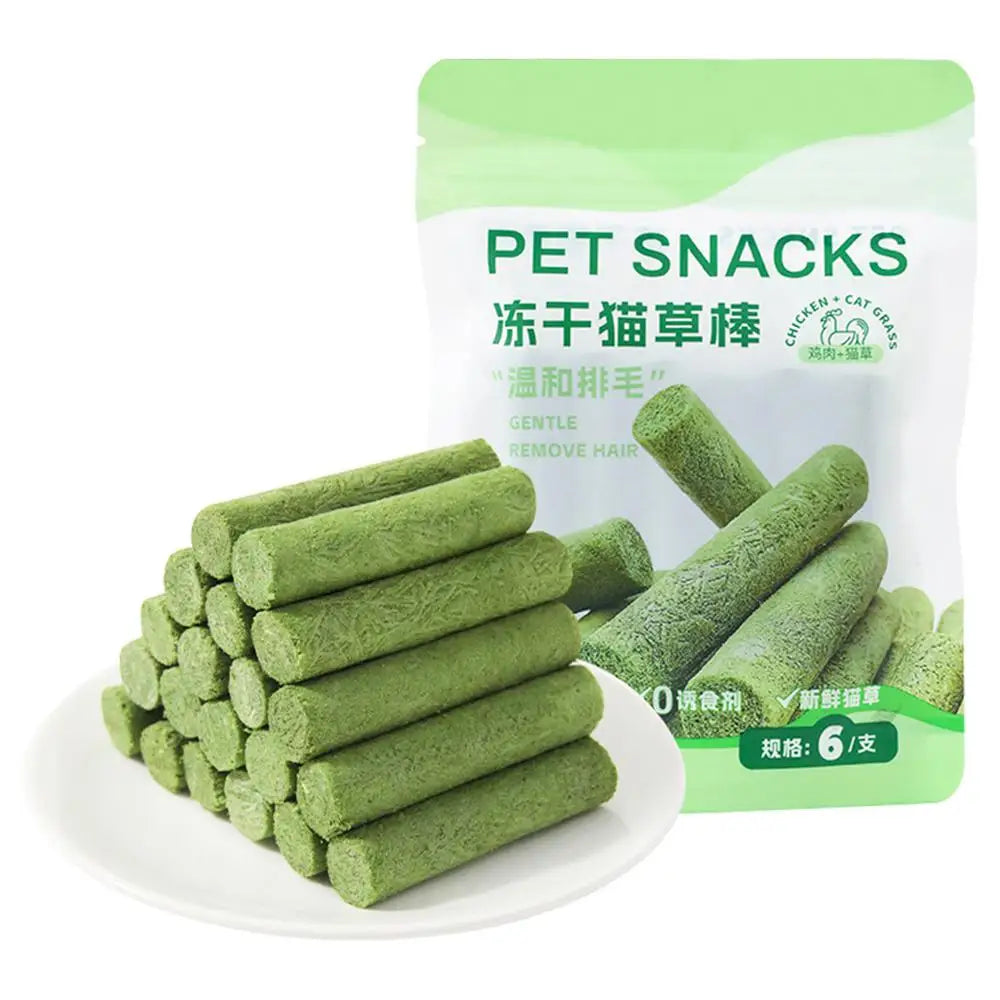 Cat Grass Teething Stick Cat Grass Sticks Pet Snacks Natural Grass Molar Rod Cat Chew Stick Teeth Cleaner Teeth Caring