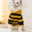 Dog Bee Costume Pet Bee Halloween Hoodies Soft Pet Halloween Christmas Cosplay Dress Hoodie Cosplay Clothes for Dog Cat Puppy