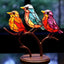 Zibi Animal Bird Ornaments Home Decoration Flowers and Birds Pendant Asia Keli Home Furnishin