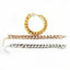 Gold Pet Cat Dog Collar Adjustable Light Plastic Small Dog Cuban Link Collar for Bulldog Puppy Necklace Pet Apparel Accessories