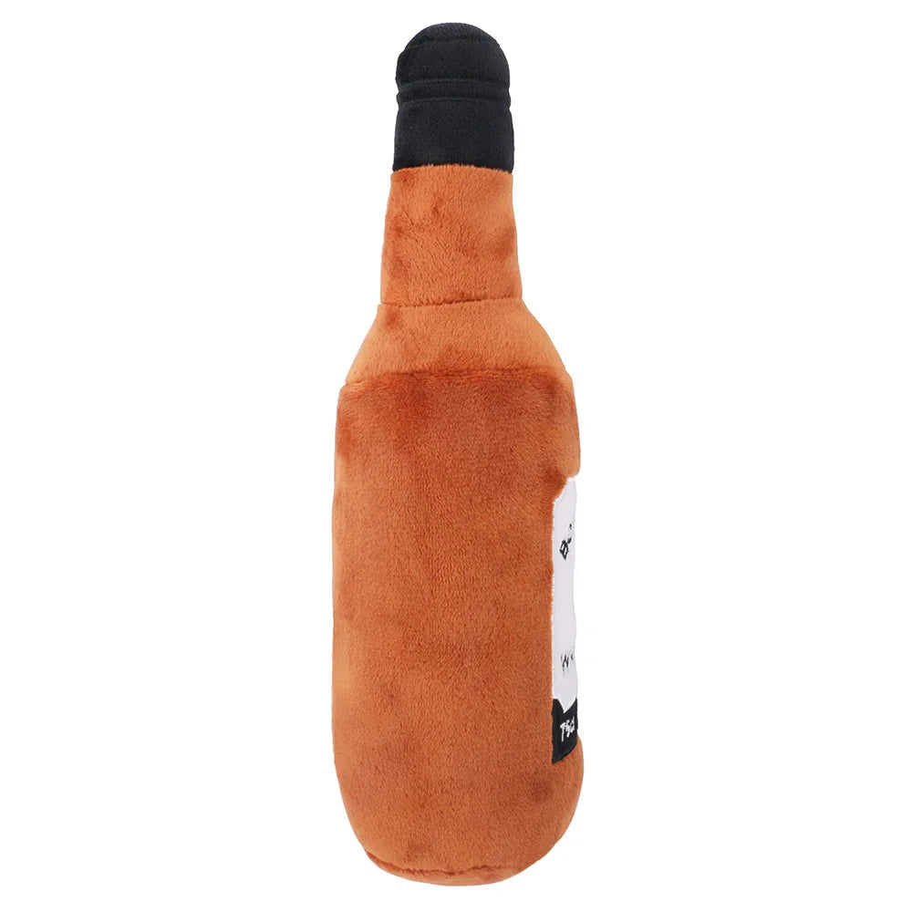 Dog Plush Toy Interesting And Lovely Plush-filled Whisky Bottle Squeaking And Sounding Pet Toy Dog Toy Fleece Squeak Toys