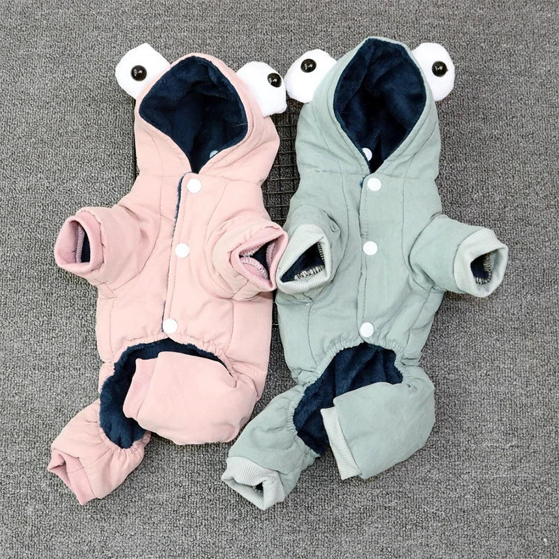 Cute Chihuahua Dog Jumpsuit Winter Warm Pet Costume Clothes for Small Dogs Pinscher Maltese Overalls Pajamas disfraz de perro
