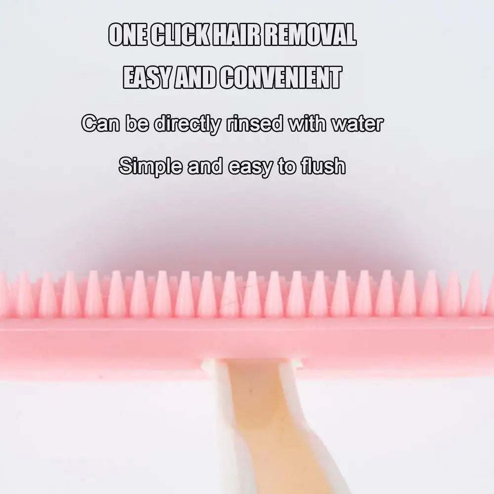 Dog Shower Brush Pet Grooming Shedding Massage Brush Bath Brush for Dog & Cat Hair Cleaner Mats Tangled Hair Comb Soft Silicone