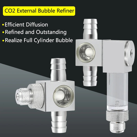 Metal ﻿Aquarium CO2 External atomizer, with bubble counter atomizer, super diffuser outside the fish tank, for aquatic plants