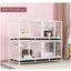 Outdoor Animal Cage Metal Pet Breeding Cage Stainless Steel Wire 6-Door 3-Layer Cat Cage With Wheels