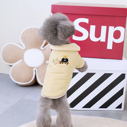 Windproof Dog Winter Coat Waterproof Dog Jacket Warm Dog Apparel Cold Weather Pet Clothing with Fleece Lined for Small Dogs Cats
