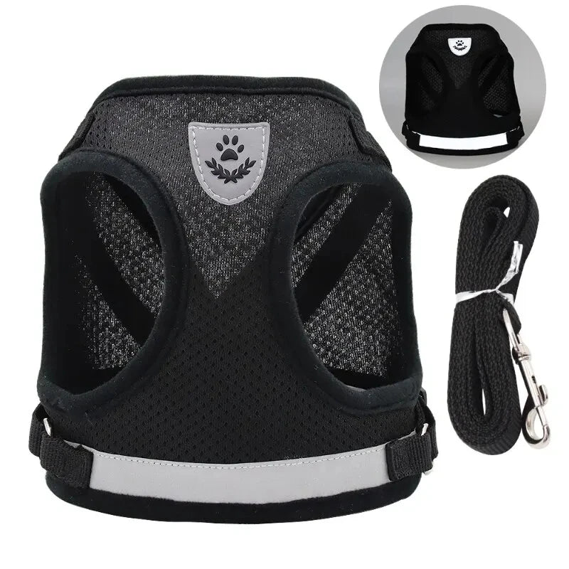 Pet Leash Undershirt Type Harness Breathable Reflective Adjustable Chest Harness Outdoor Dog Carrying Supplies