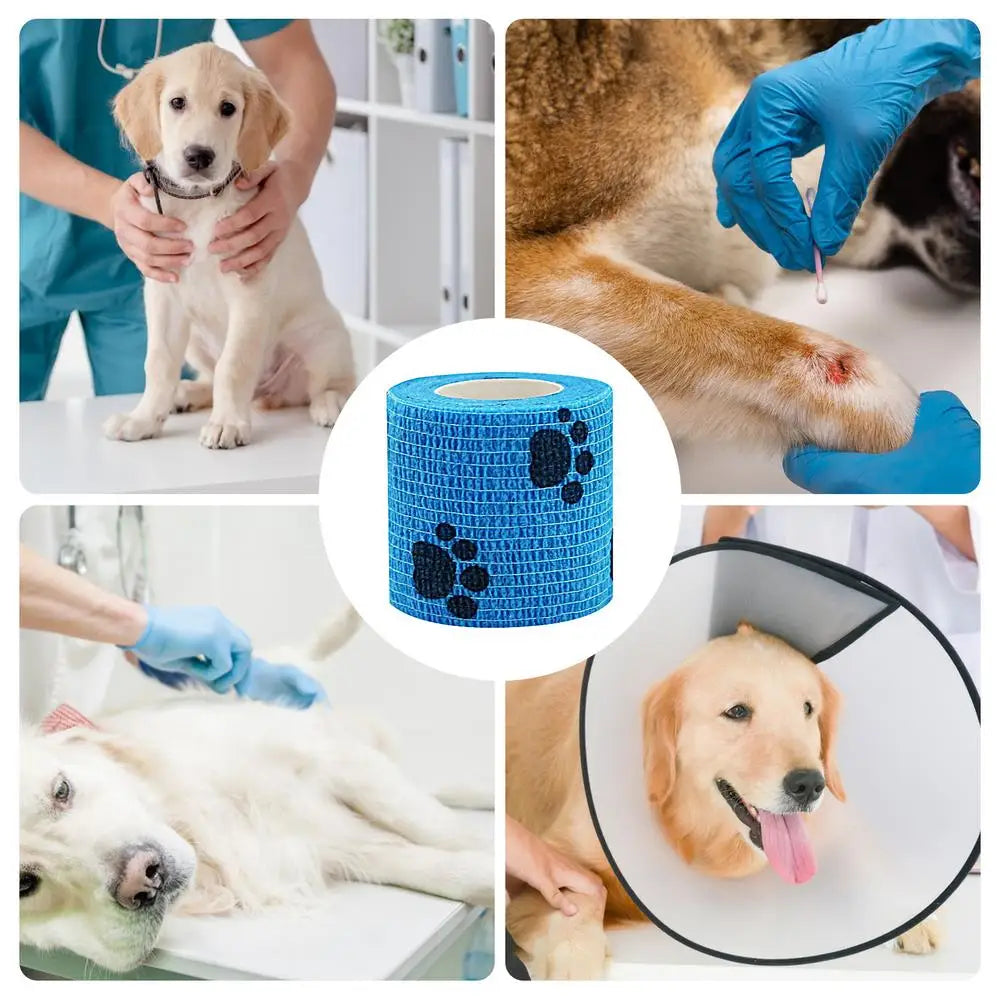 Self Adhesive Bandage Wrap Dog Bandage Shoes Pet Self Adhesive Bandage Dog Cohesive Bandage Multifunctional Pet Wound Care