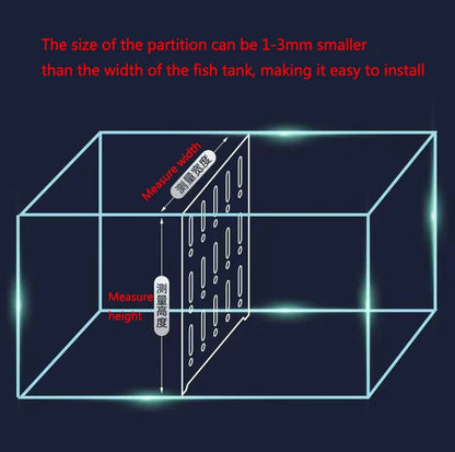 Transparent Acrylic Fish Tank Isolation Board Aquarium Grid Separation Separator Portable Water Supply Acrylic Divider Terrarium