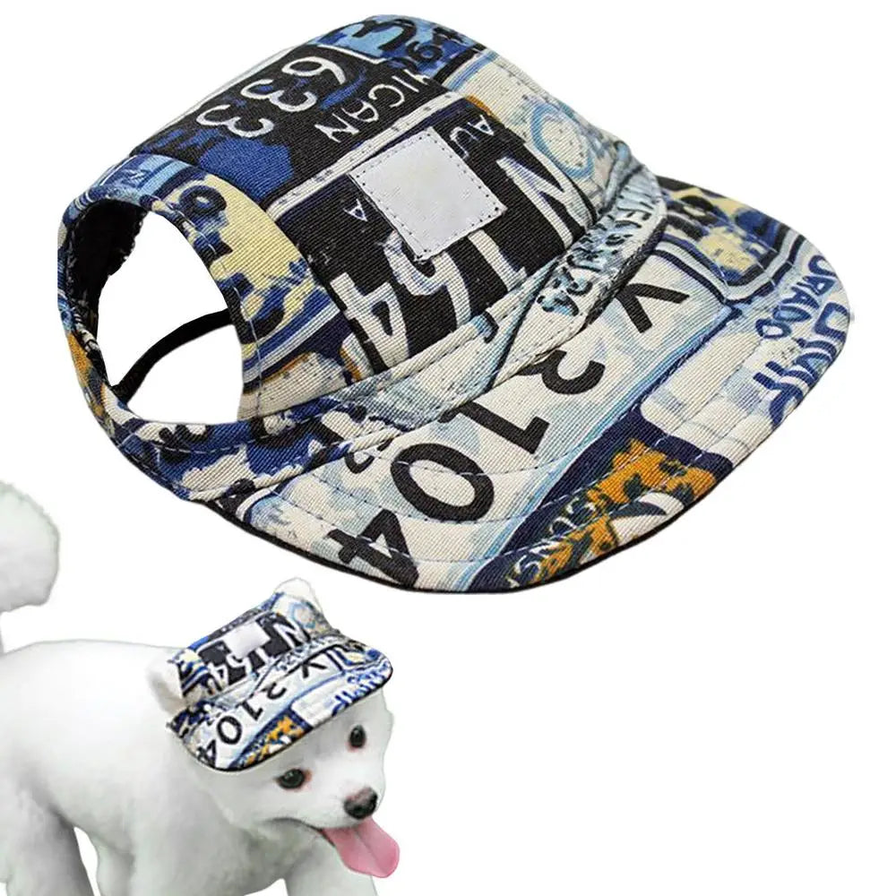 Dog Baseball Hat Pet Outdoor Sun Protection Visor Hat Ear Holes Dog Hats Lightweight Comfort Pet Hat For Outdoor Enthusiasts