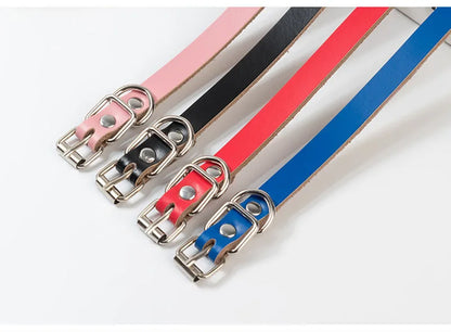 Adjustable Dog Collars Genuine Leather Pet Dog Collar Leash Lead For Small Medium Large Dogs Bulldog Pugs Beagle Dogs Supplies