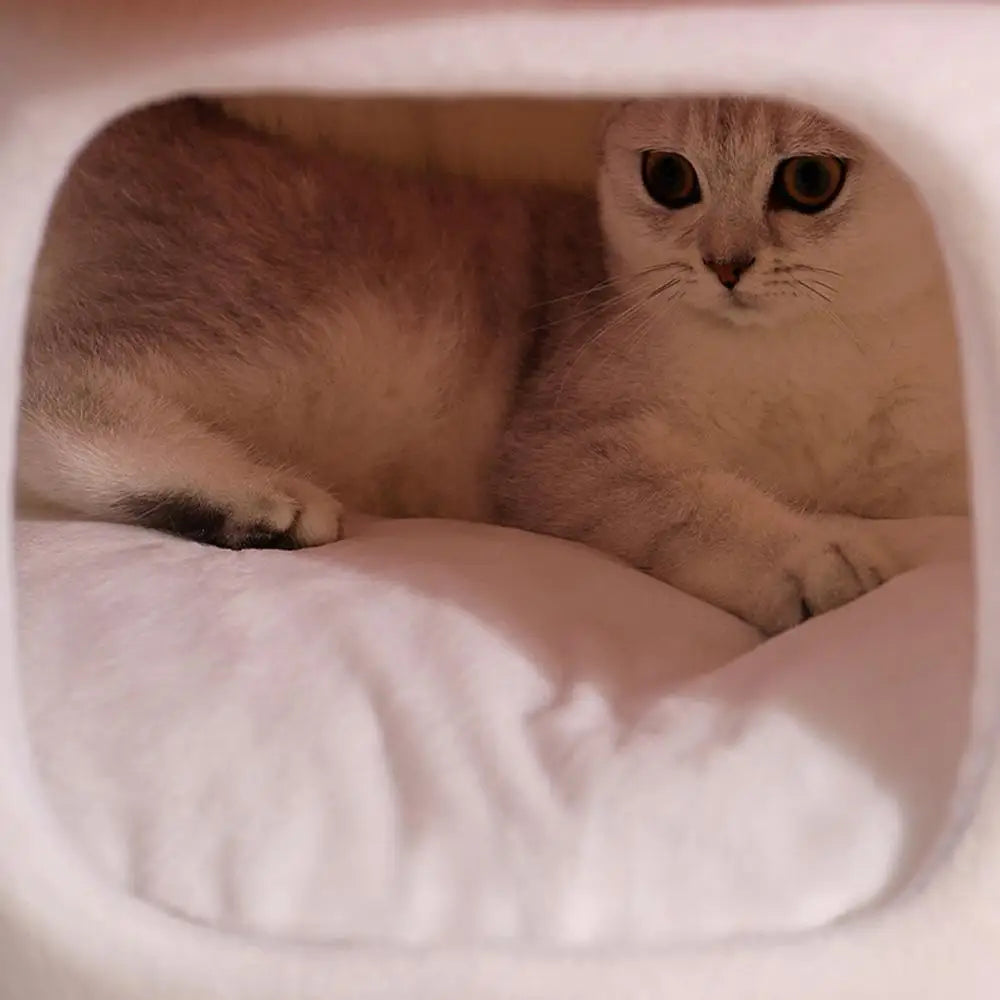 Pet  Warm Bed Cave Nest Mushroom Shape Cat Winter Tent Warming Puppy House Cozy Kitten Sleeping Tent Cave Beds For Small Pets