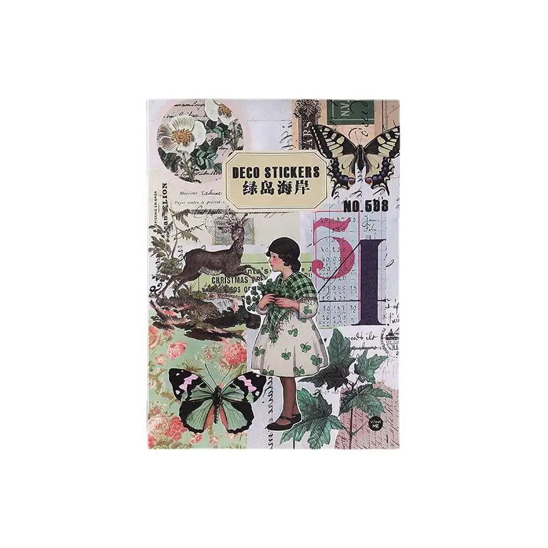 JIANQI 20 pcs PET Die cut Stickers book Plant Flower Label Decorative handmade Scrapbooking Material Diary Album Craft Supplies