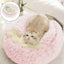 Long Soft Plush Round Cat Bed Comfortable Warm For Small Dogs Winter Sleep Bag Cats Nest Round Semi Enclosed Plush Pet Cat Bed