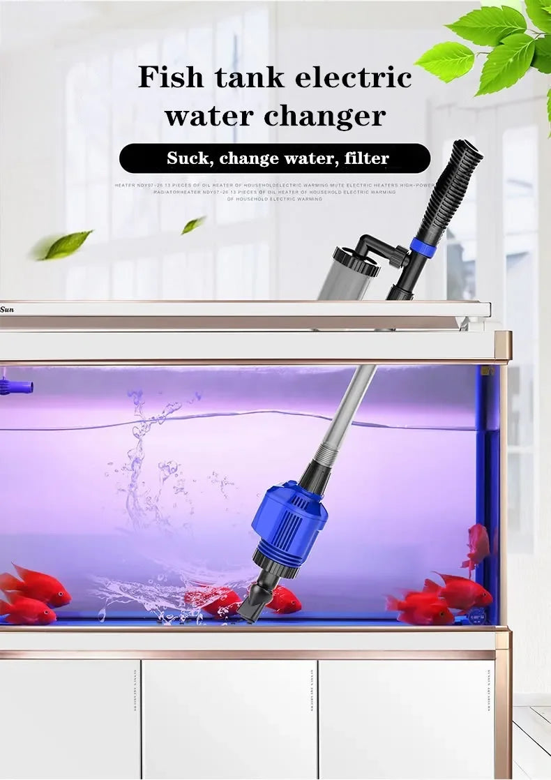 Electric Fish Tank Gravel Cleaner Automatic Aquarium Cleaner Water Change Pump Aquarium Siphon Vacuum Cleaner Water Filter Pump