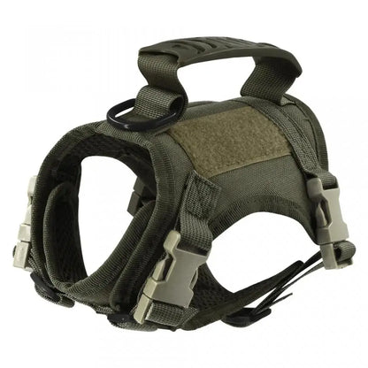 Tactical Cat Harness Leash for Walking Escape Proof Adjustable Kitten K9 Vest with Patch for Military Service Small Dog Training