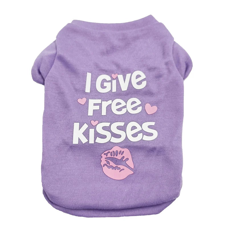 Lovely Puppy Dog Cat Vest Tshirt Spring Summer Pet Clothes for Small Dogs Pomeranian Bichon Shirts mascotas Clothing Apparels