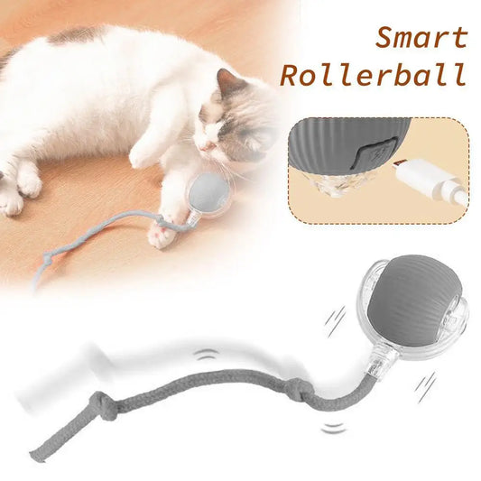 360° Automatic Self Moving Dog Cat Toys USB Rechargeable Dog Electric Toys Smart Rolling Ball Interactive Automatic J3L4