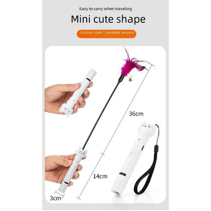 USB Charging Laser Cat Teasing Stick Infrared Laser Light Pattern Projection Cat Toy Pet Supplies Cat Teasing Pen  cat toys
