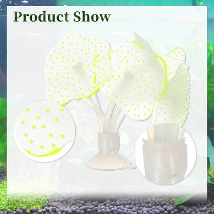 UXCELL Aquarium Artificial Coral Ornament Accessories Decorative Glowing Fish Tank Decor with Sucker Undersea Water Plants