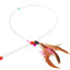 1pc Cat Toy Stick Feather Wand With Bell Mouse Cage Toys Plastic Artificial Colorful Cat Teaser Toy Pet Supplies Random Color