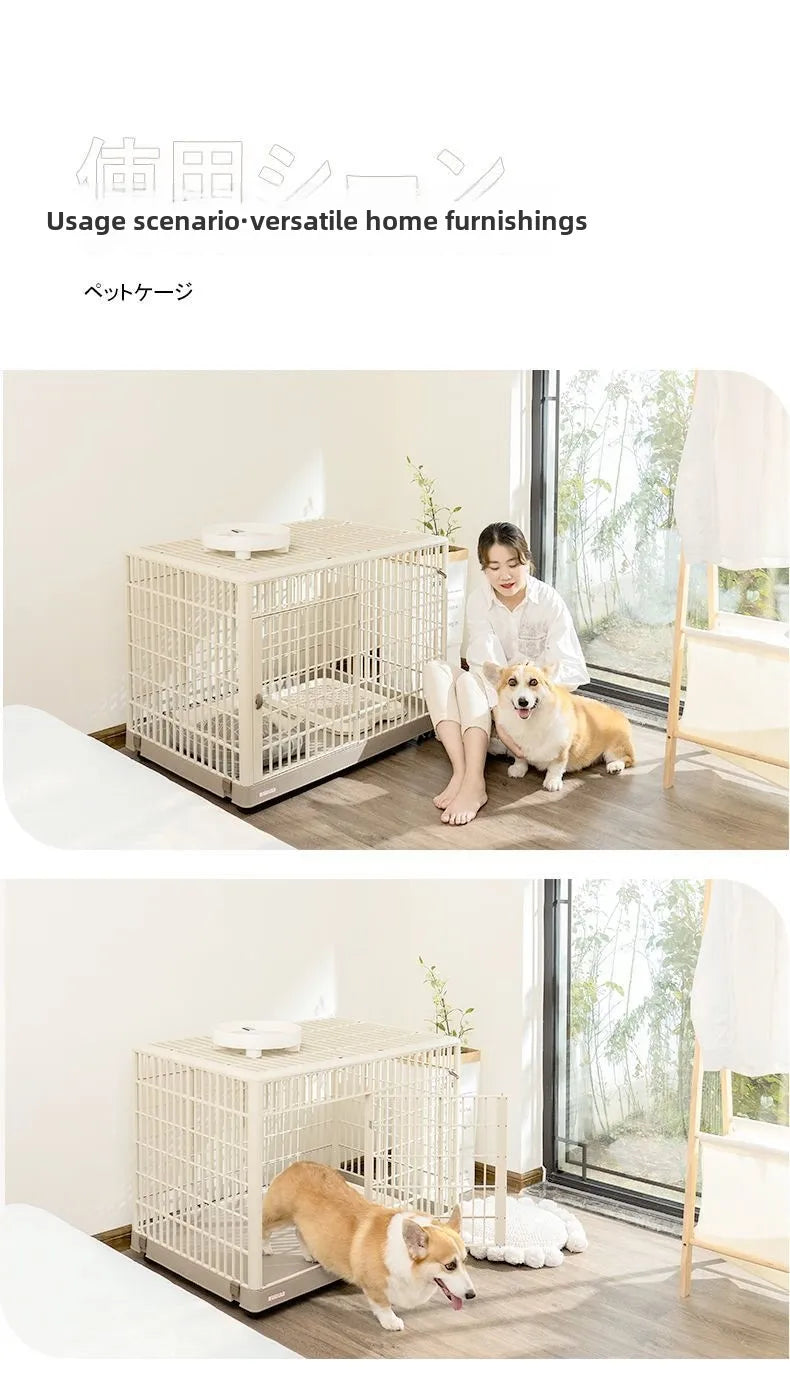 Alice Resin Dog Cage with Toilet Dog Fence Cat Cage Household Dog Cage Medium Size Indoor  Large
