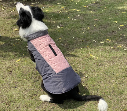 Warm Fleece Collar Dog Coat Jacket Double-Sided Winter Dog Coat Waterproof Puppy Clothing For Small Medium & Large Dogs Supplies