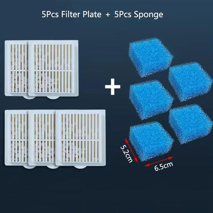 Wall Mounted Fish Tank Filter Replacement Plate Aquarium Biochemical Sponge Filter Media Ball Material Efficient  Filtration